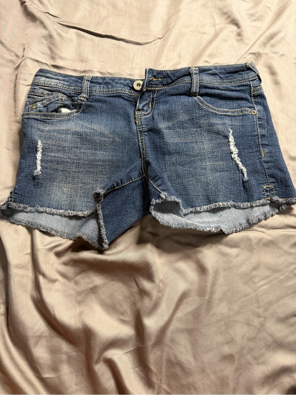 Rue21 Distressed Blue Denim Cutoff Shorts